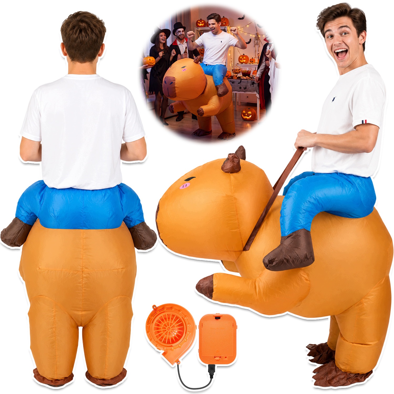 Nafukovací Kostým Kapybara Kostým Převlek Pro Dospělé Na Párty 160-190 CM