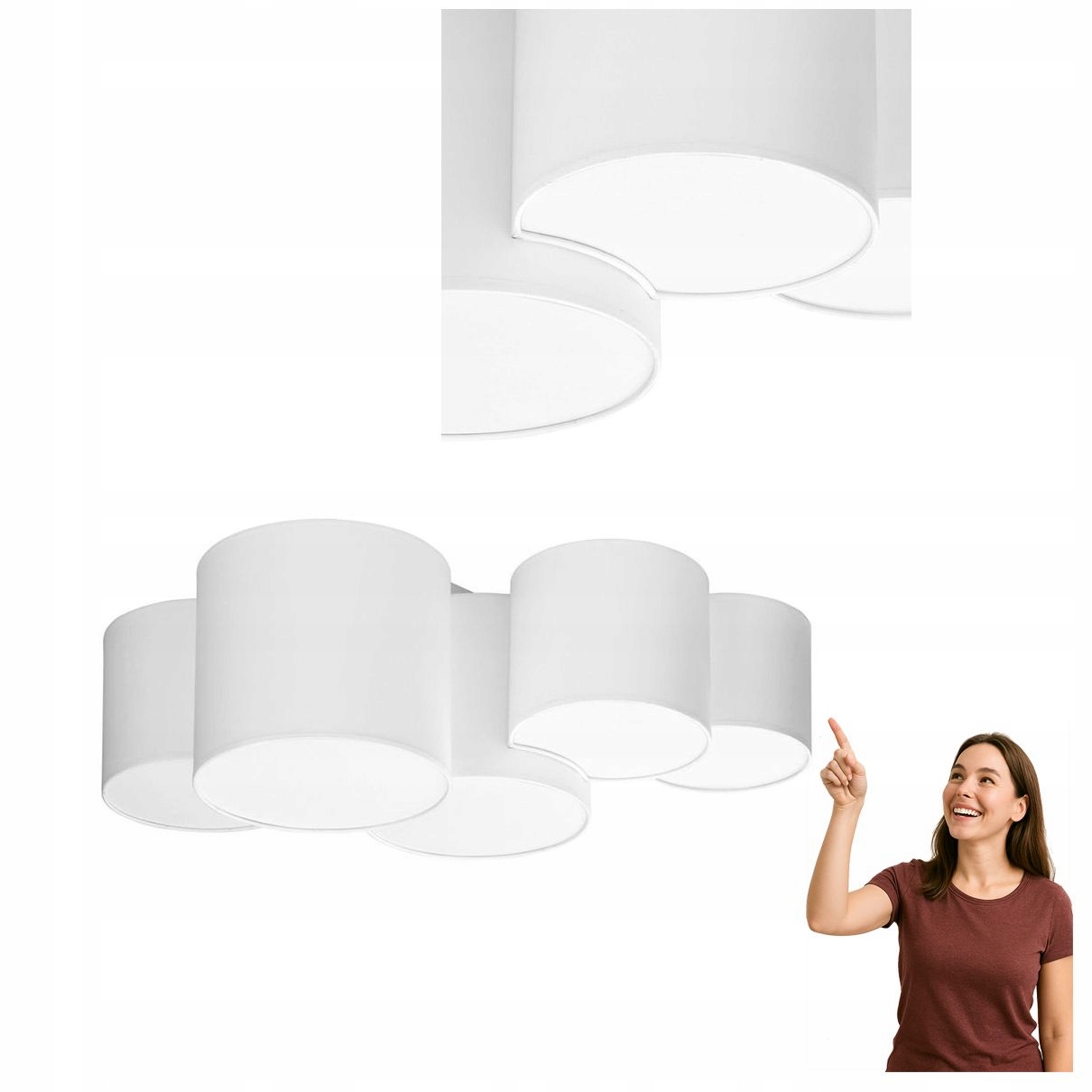 Stropná lampa Mona White 3443 Tk Lighting