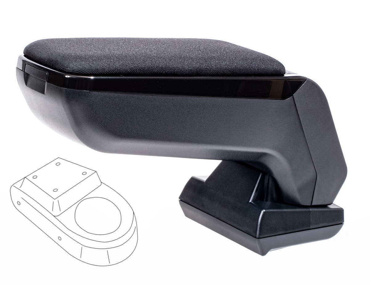 Loketní opěrka Rati do Peugeot 207, 2006-2012, Standard Tkanina