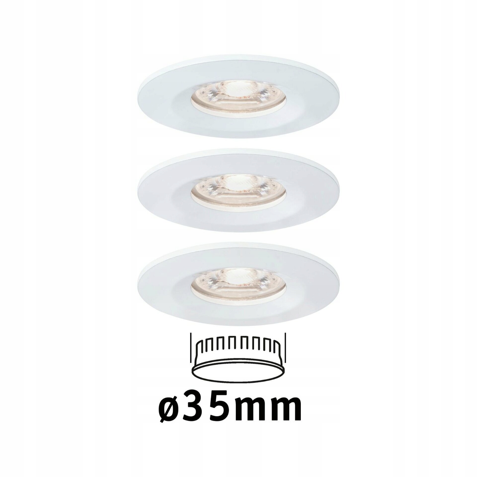 Paulmann Led vstavané svietidlo Nova mini 3x4W IP44 2700K biela mat