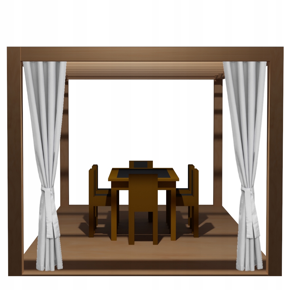 ZASŁONA OGRODOWA DO ALTANY155X240 POPIEL PRZELOTKA