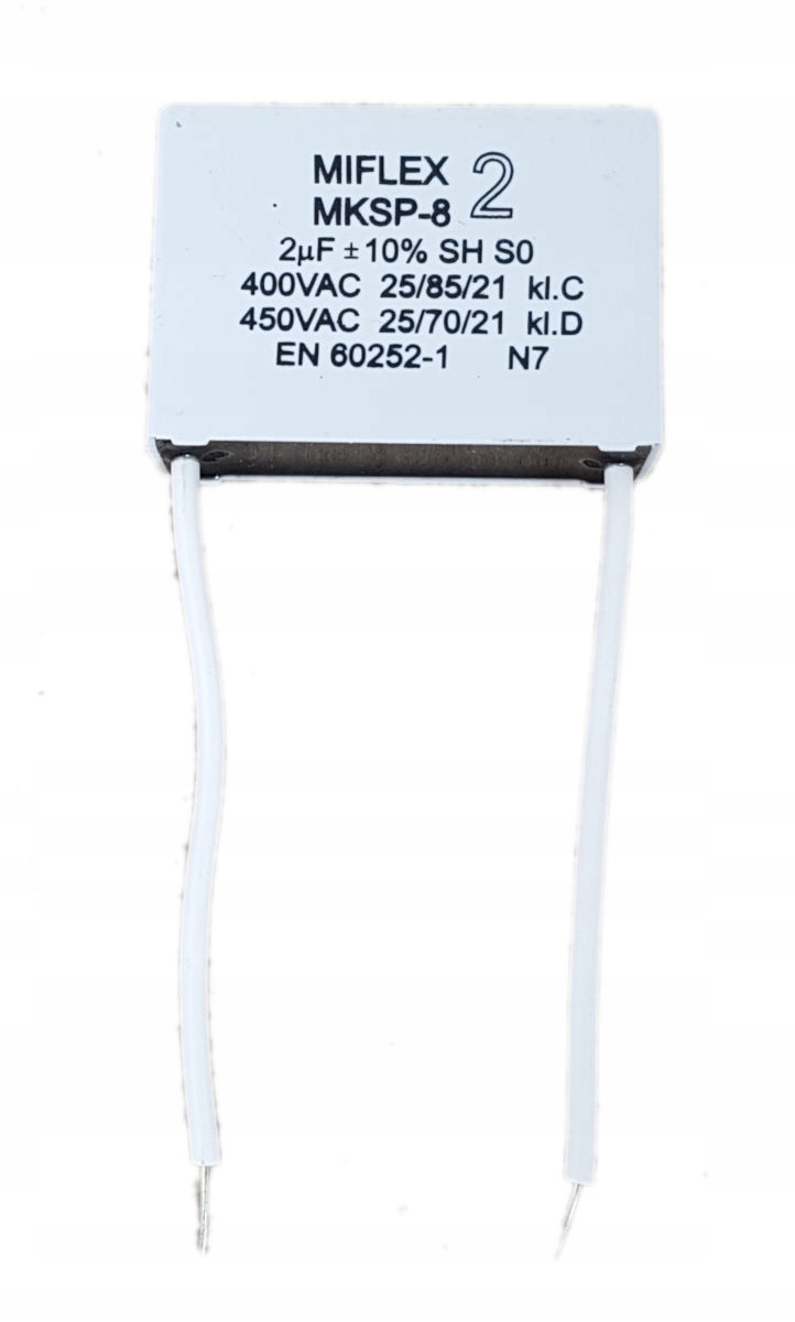 

Kondensator silnika 2uF 400V 450V Miflex MKSP-8