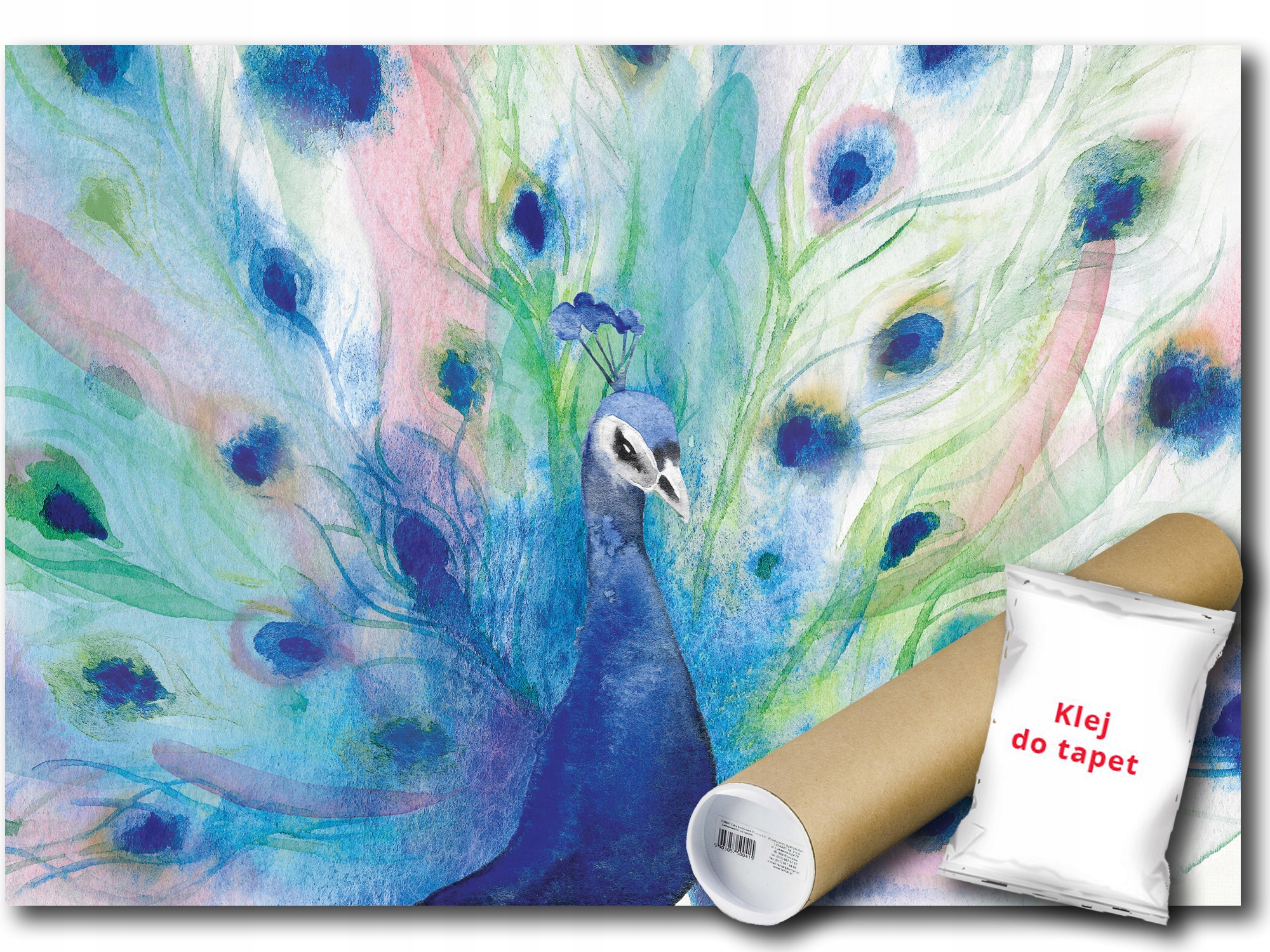 Fototapeta Flizelina Barevný Paw Pták Akvarel 150x105 lepidlo bonus