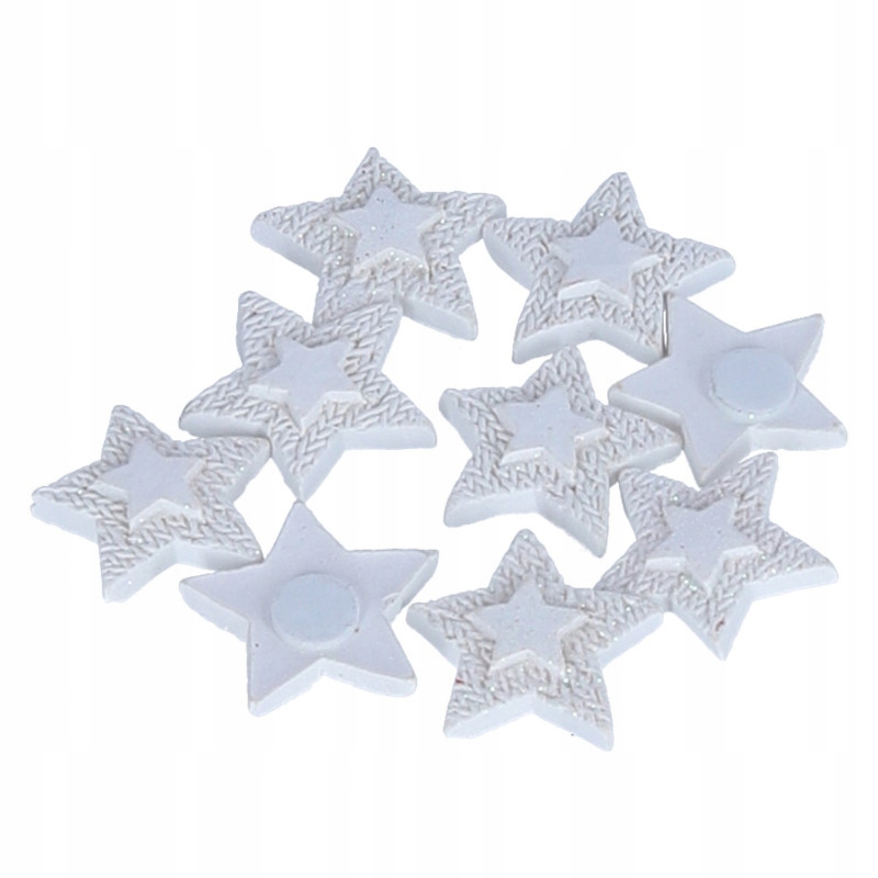 

Białe gipsowe Gwiazdeczki samoprzylepne Diy 9szt