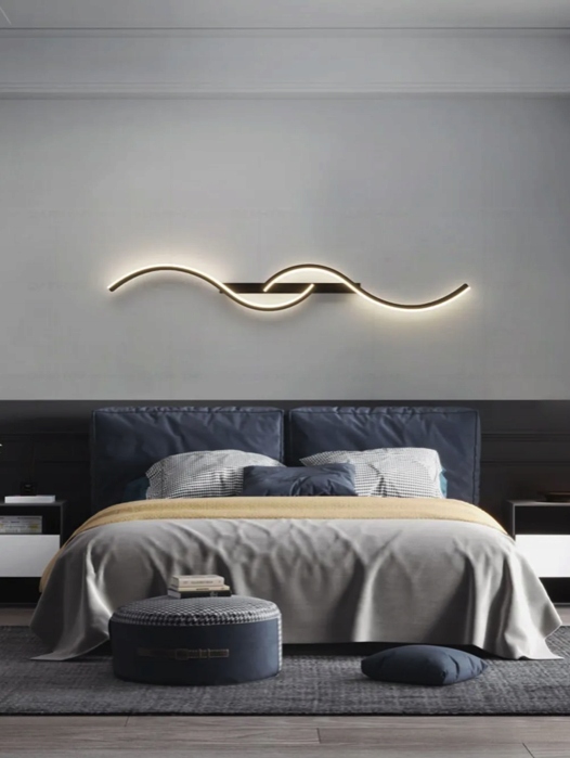 Lineární Nástěnná Led Lampa Černá 100 CM 3000K-6500K, Moderní