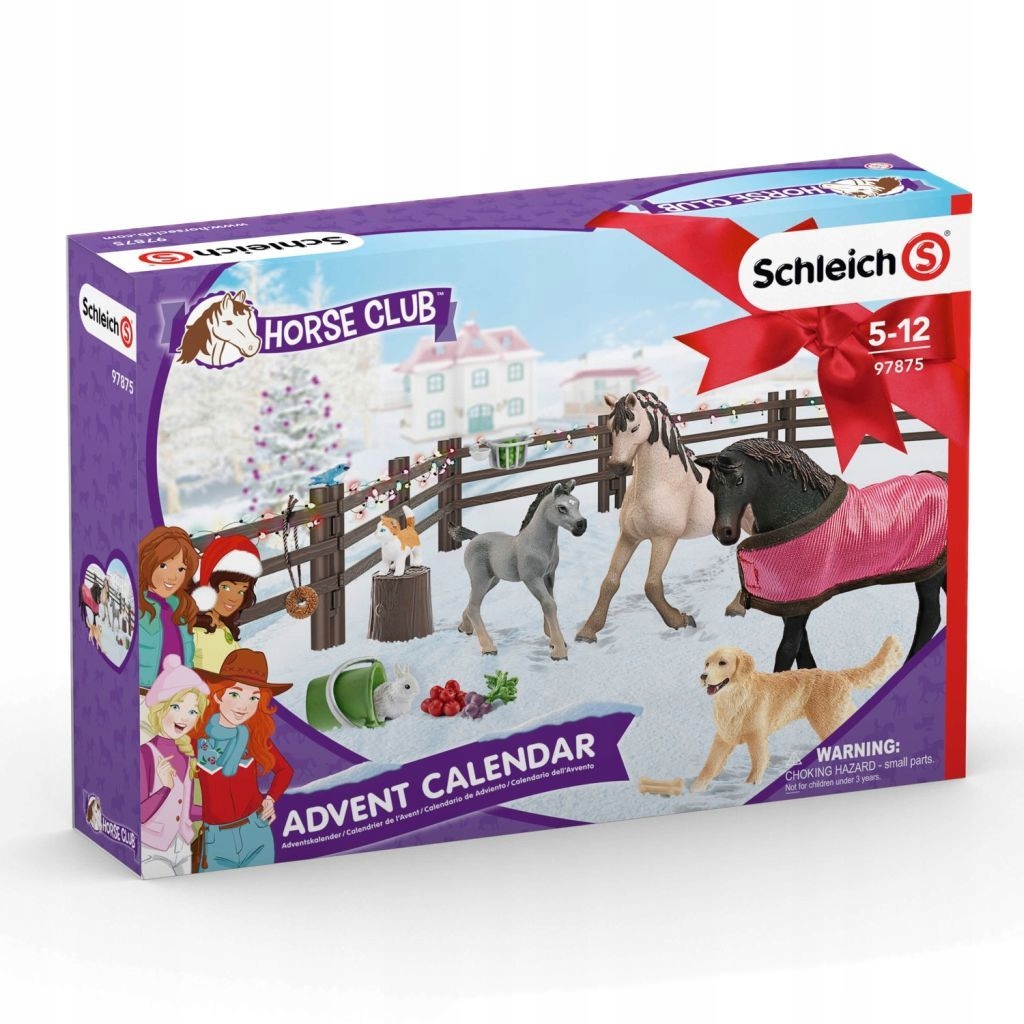 Адвент-календарь Schleich Horse Club 2025 Lakeside, 3 жеребёнка и аксессуары, от 5 лет — фото 6