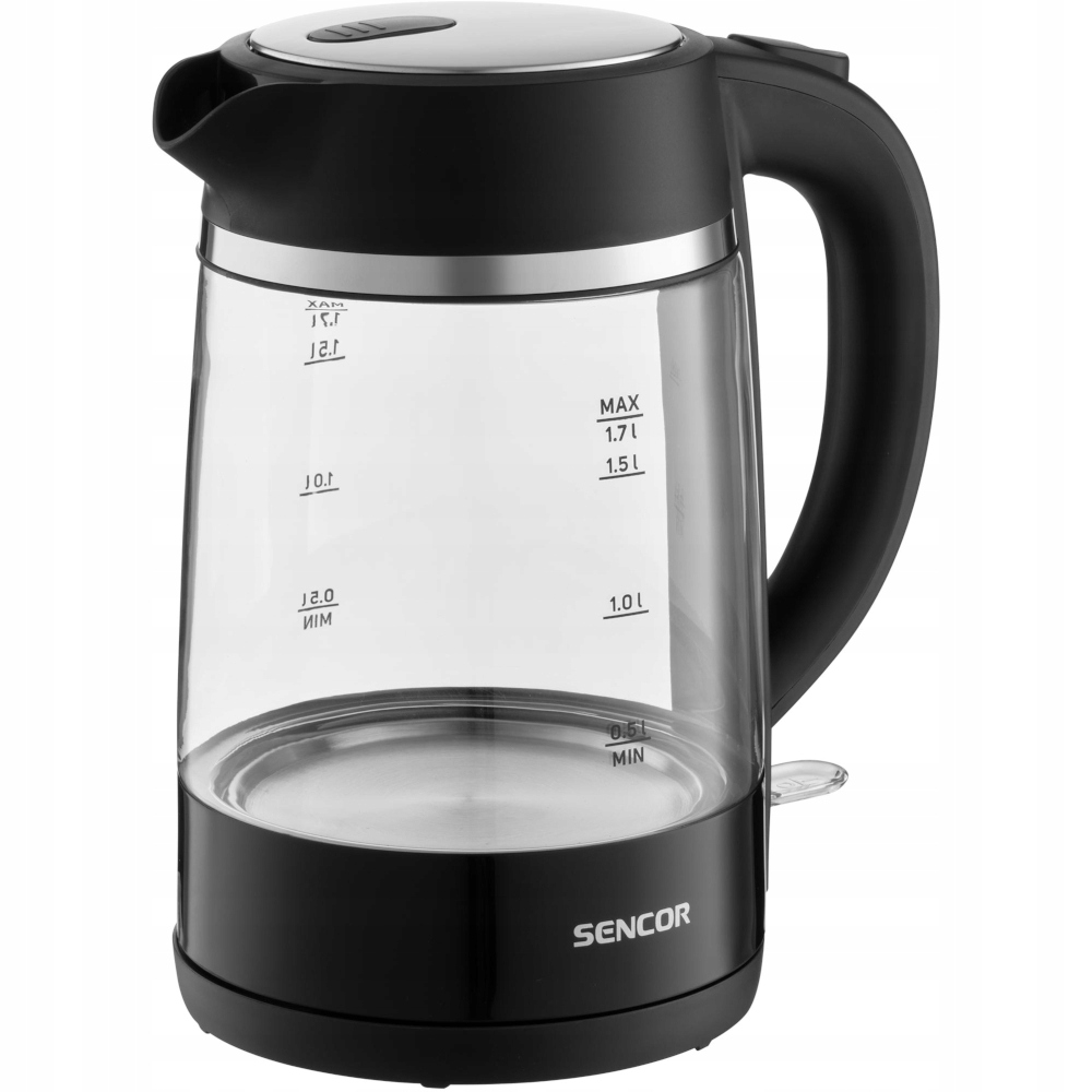 Czajnik Elektryczny Sencor Swk 2701BK 1,7 Litra 2200W Czarny Przezroczysty