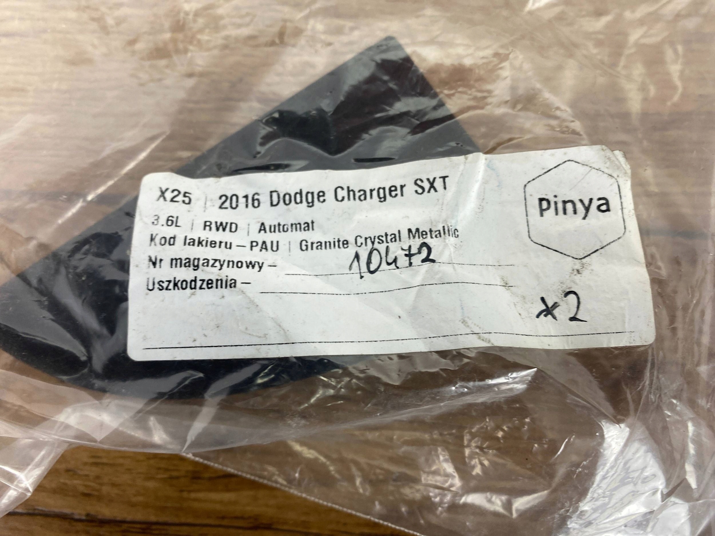 Mata rubber podlokietnika Dodge Charger 2015+