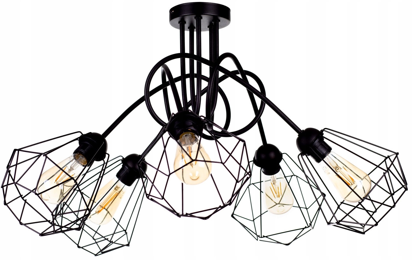 

Lampa Wisząca Sufitowa Żyrandol Brylant Loft Drut