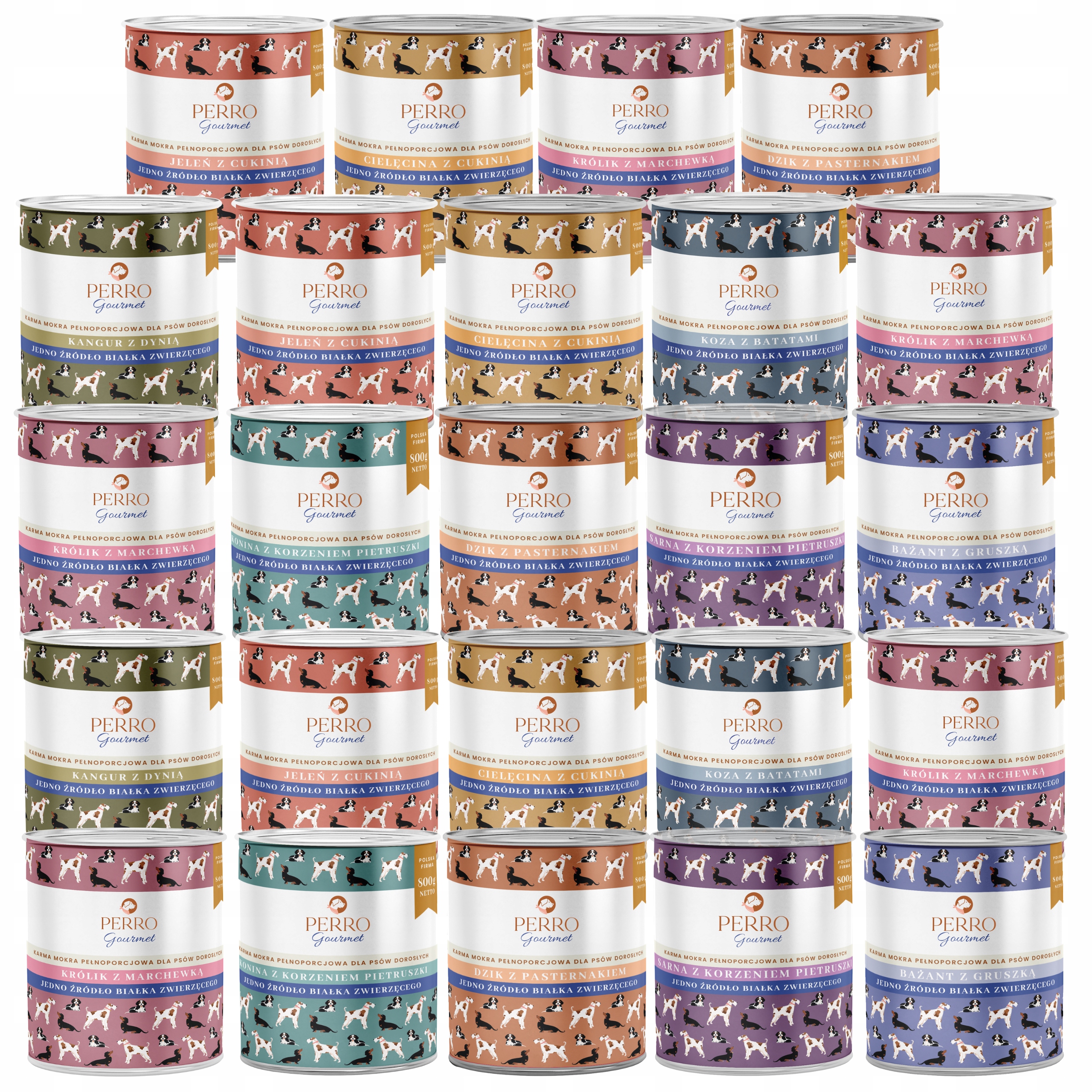 Levně Perro vlhké krmivo pro psy Gourmet mix chutí 24 x 800 g