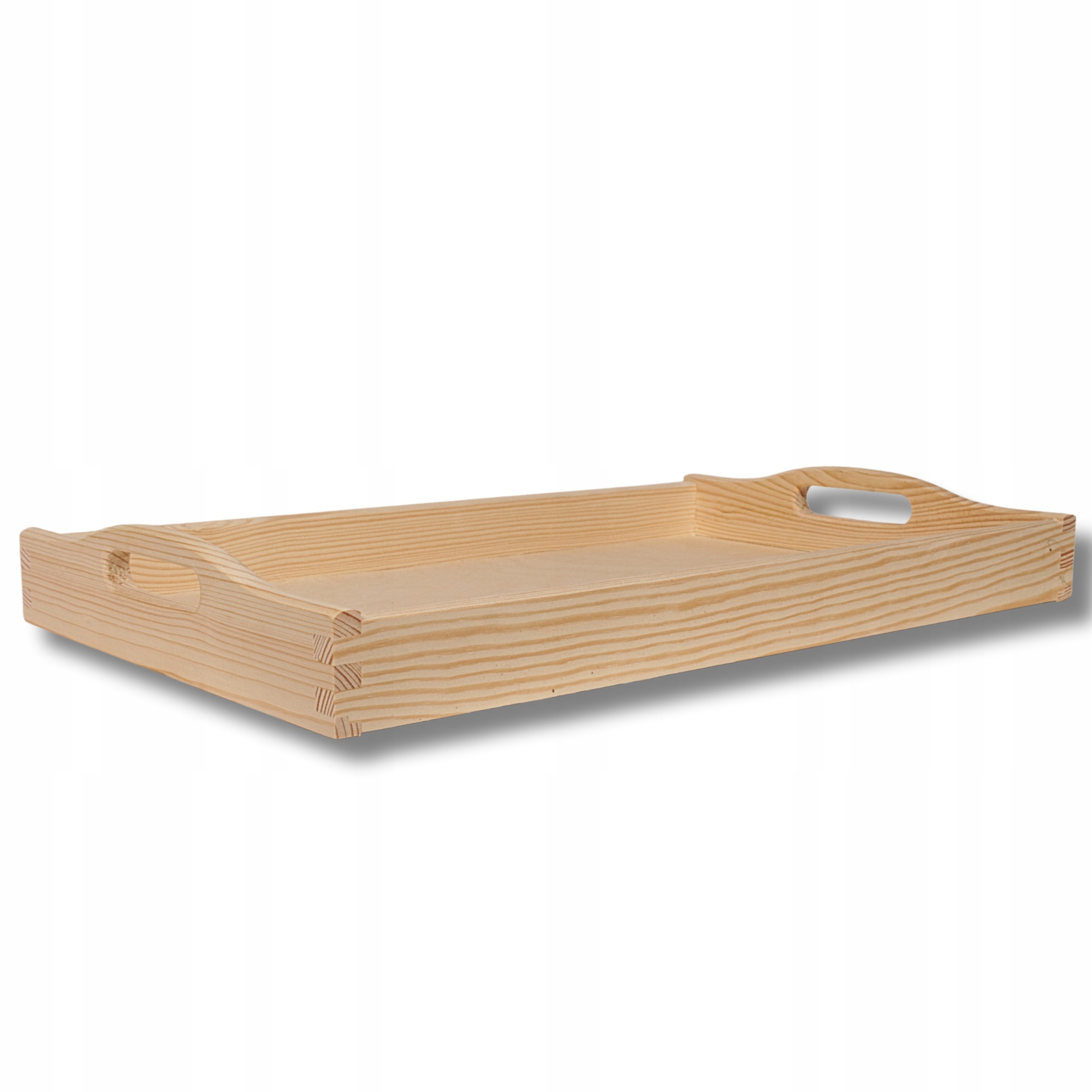 TACA TACKA DREWNIANA ŚNIADANIOWA 50x30 GŁĘBOKA BEZ NÓŻEK Z UCHWYTAMI Rodzaj taca