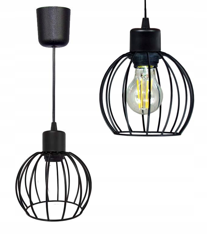 

Lampa Wisząca Zwis żyrandol sufiow loft drut Kula