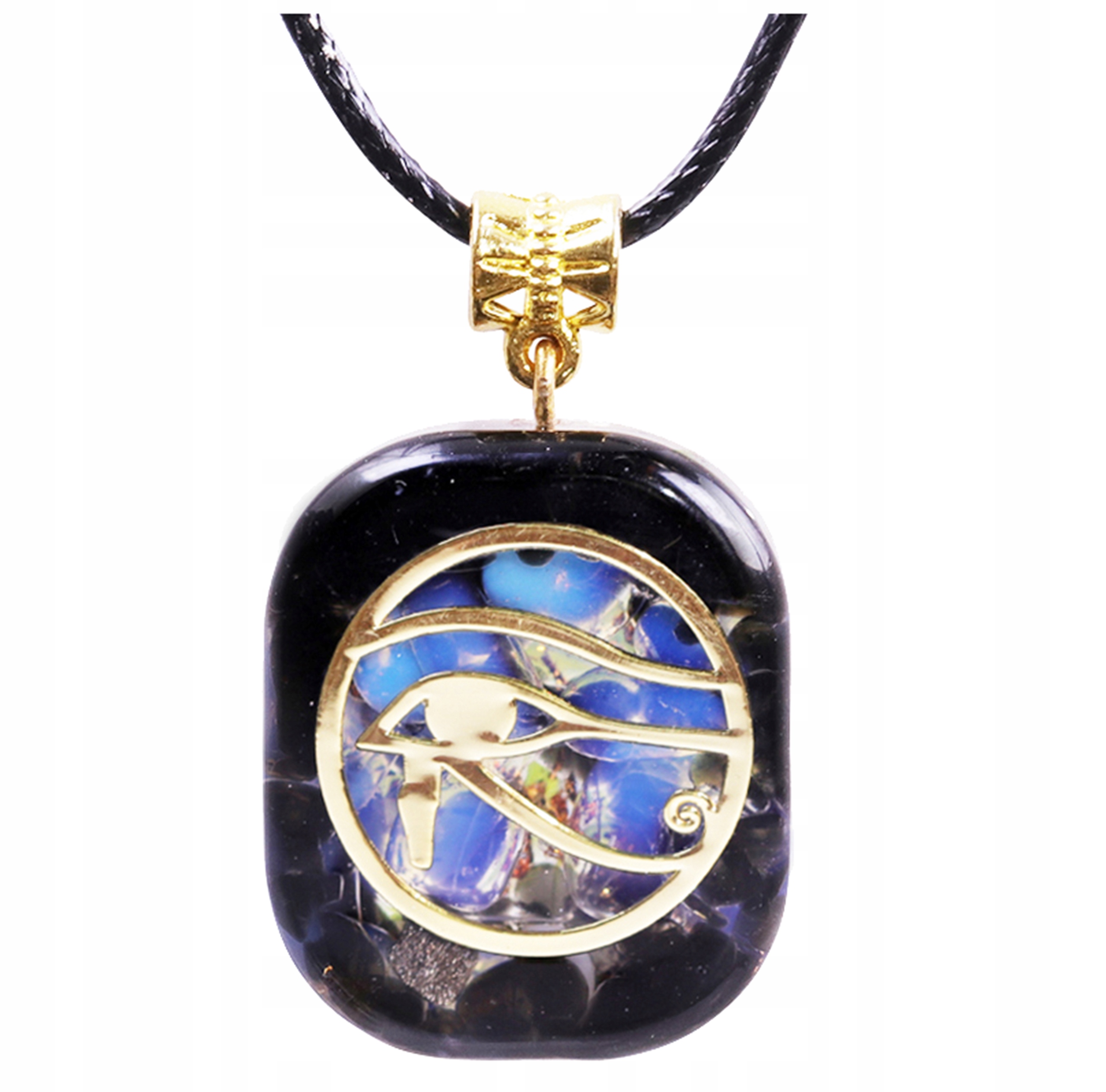 Naszyjnik Z Żywicy Orgonit Obsydian Opal Wisior Bioenergia Harmonia