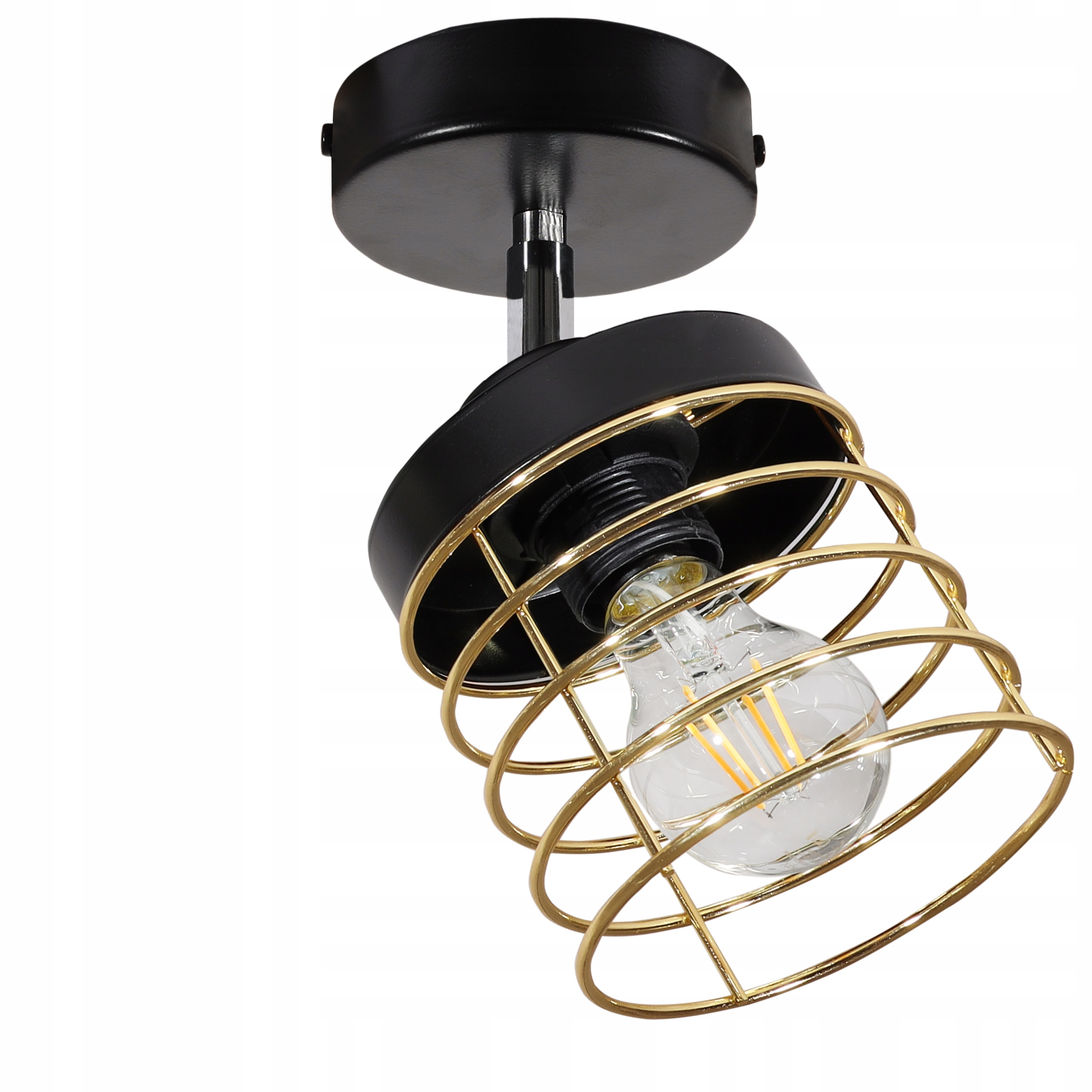 

Lampa Wisząca Sufitowa Żyrandol Złota Plafon Led