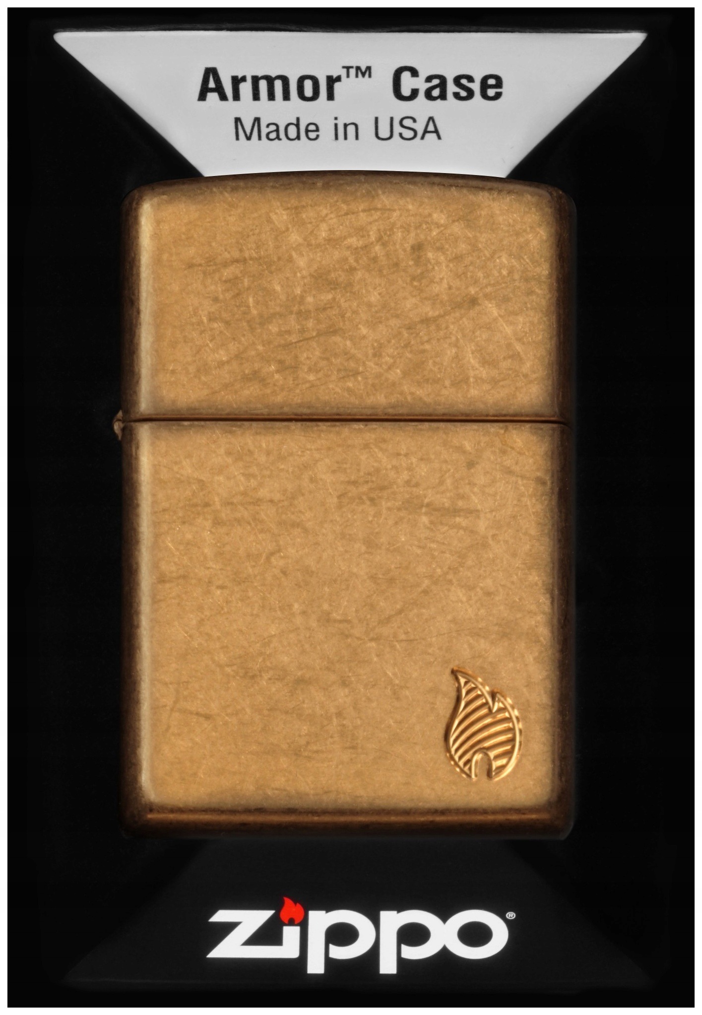 Zapalovač Zippo Armor Flame Tumblet Brass 60007337 Větruodolný benzínový