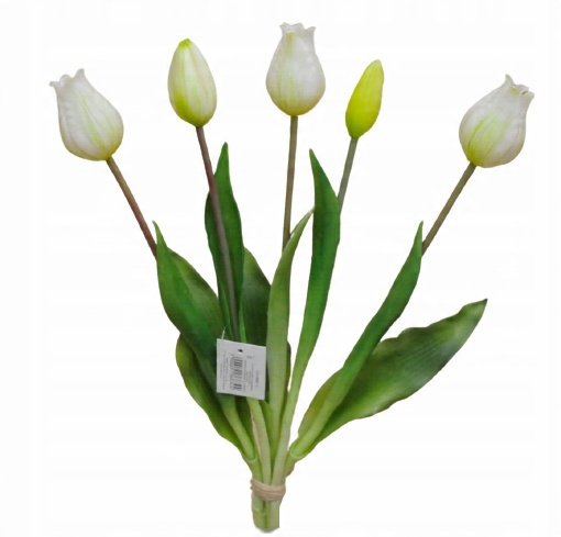 

Tulipan *5 bukiet silikon gumowy 40 cm biały