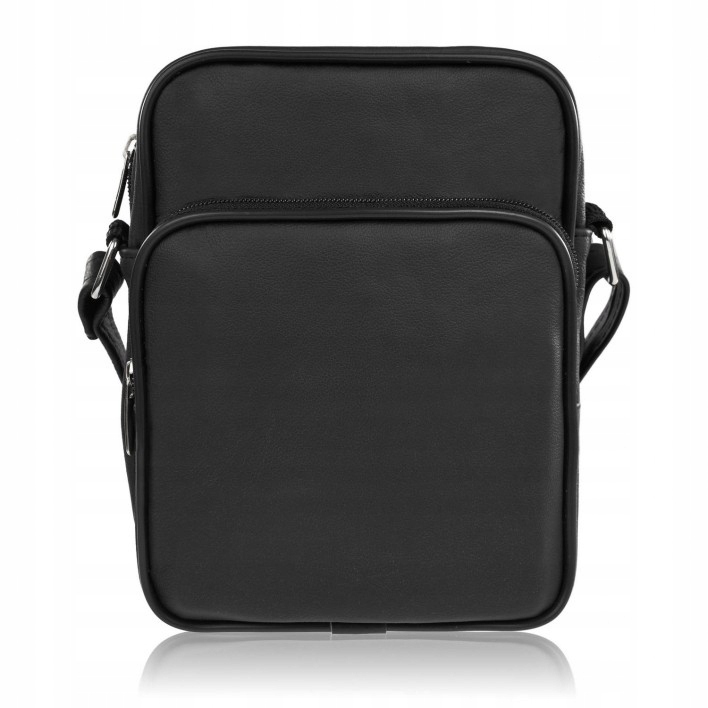 Pánská kožená taška přes rameno černá městská Abruzzo