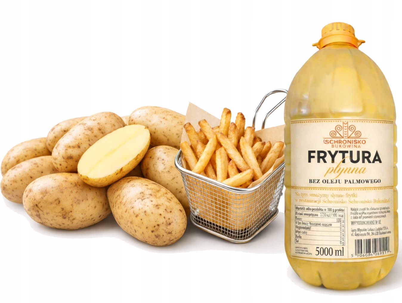 Čerstvé brambory Innovator 1 kg na hranolky Fritéza 5 l olej na smažení