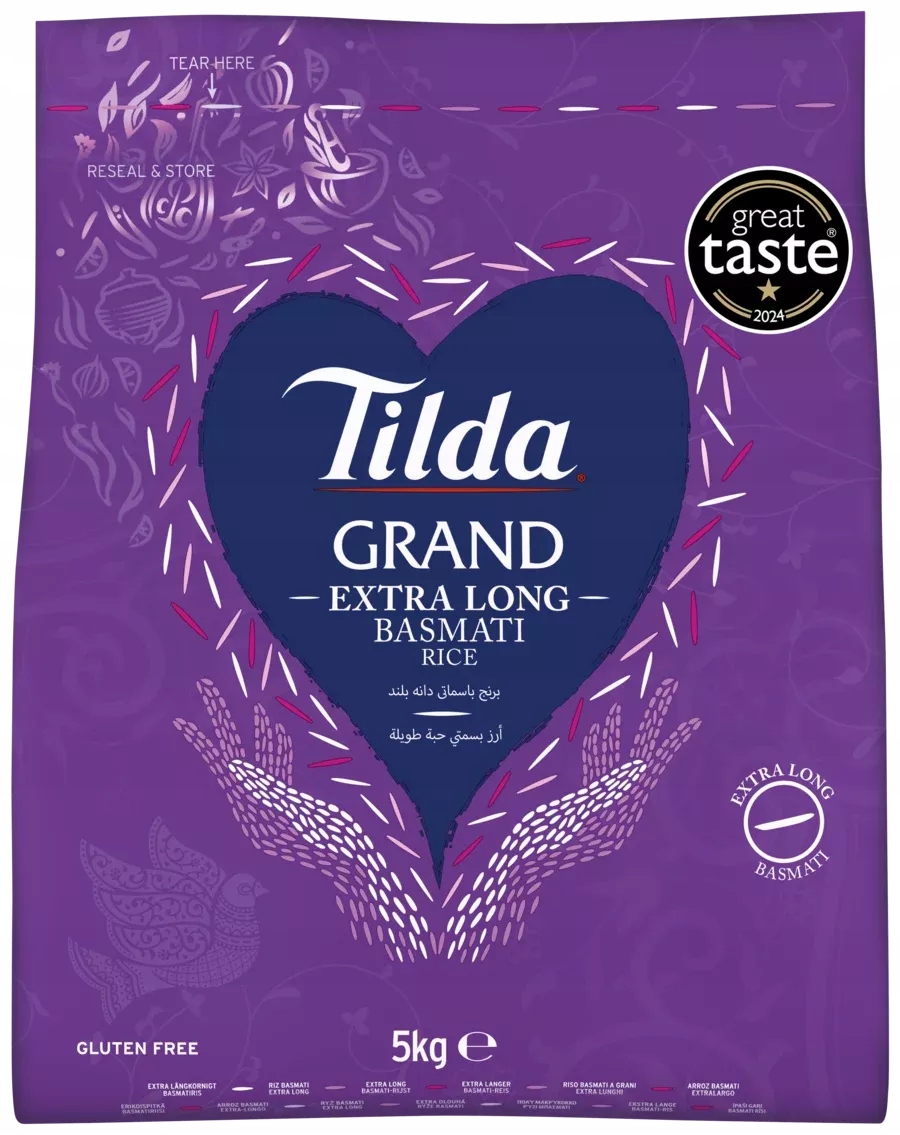 Levně Rýže basmati extra dlouhá Grand Extra Long Basmati Rice Tilda 5 kg