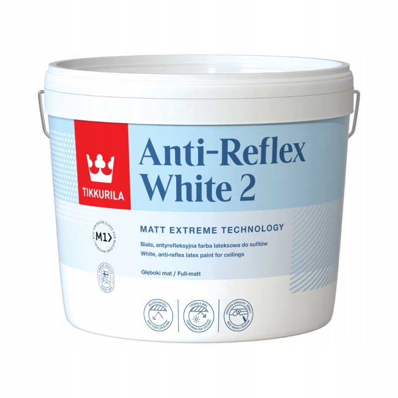 Tikkurila Anti-reflex White 2 Farba Antyrefleksyjna Do Sufitów Biała Mat 3L