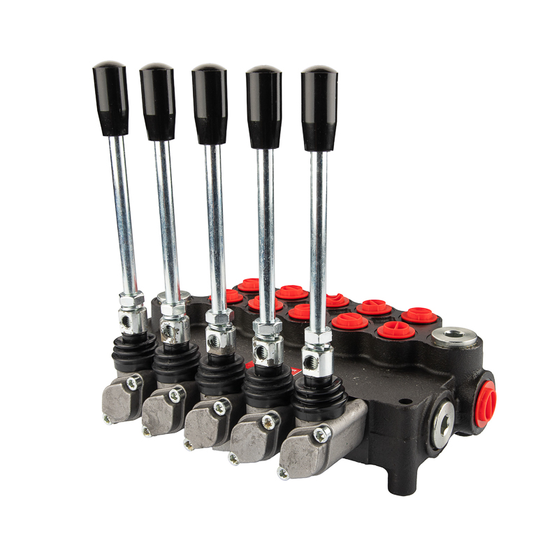 Hydraulický rozdělovač 5 sekční 80 l/min 5P80A1A1A1A1A1A1GKZ1 ovládaný