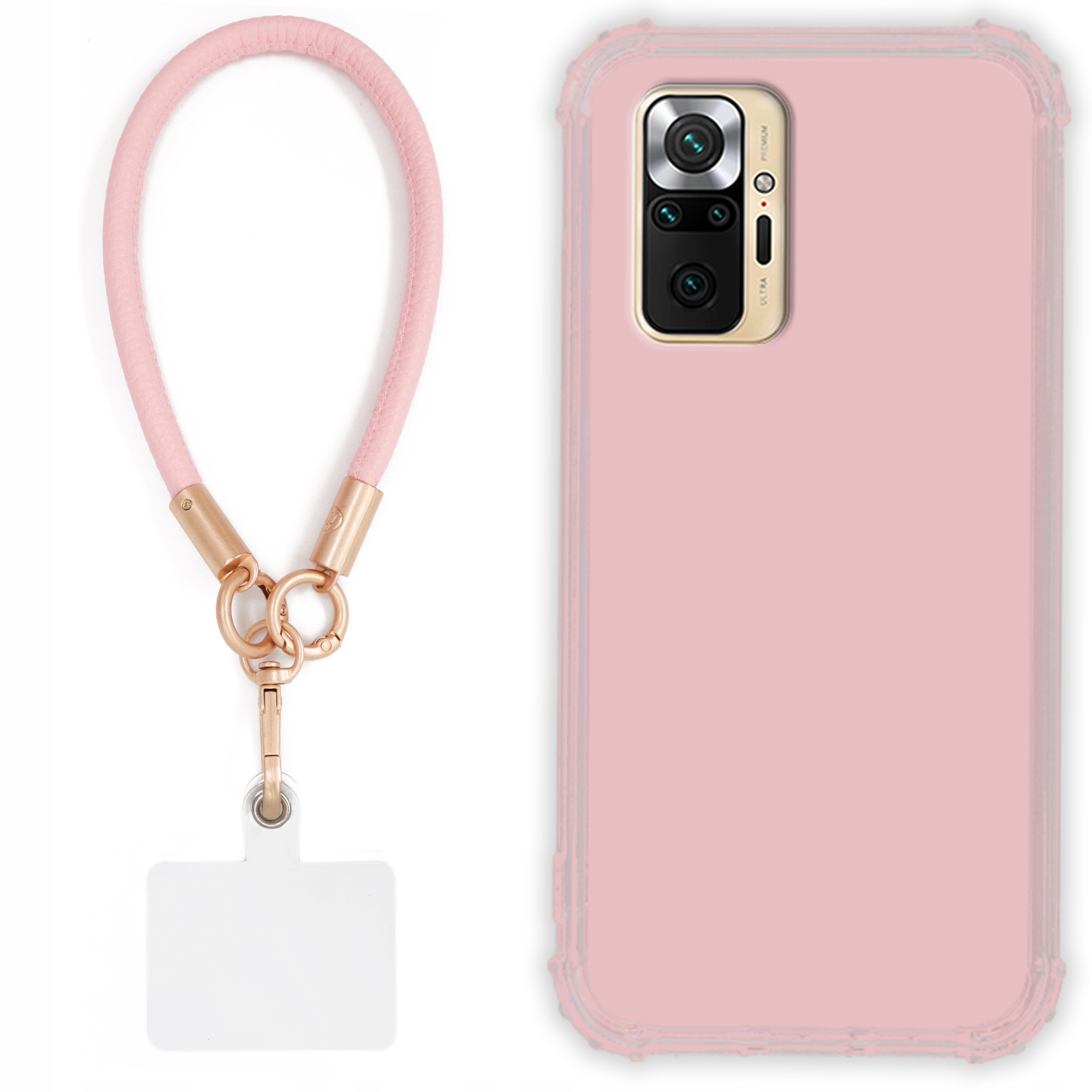 Etui Pre Xiaomi Redmi Note 10 Pro Max Antishock Pinky Ružové vodítko Sada