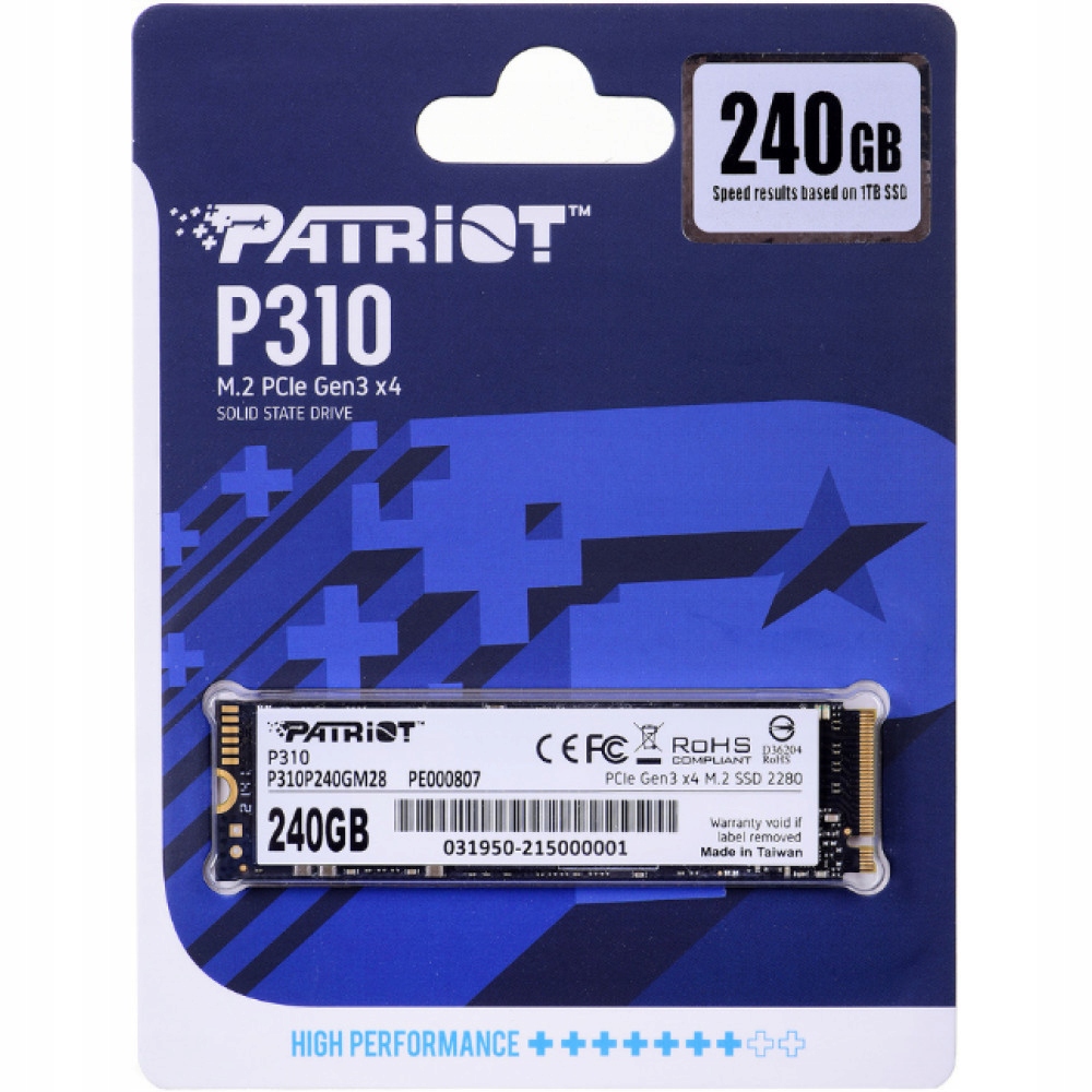 Ssd Patriot Viper P310 M.2 PCI-Ex4 NVMe 240GB