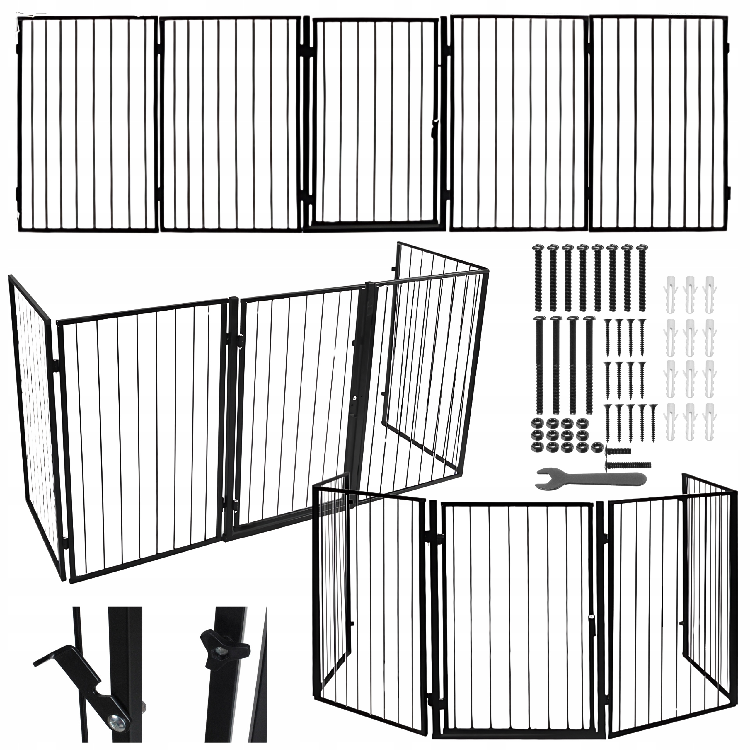 BARIERKA ZABEZPIECZAJĄCA DUŻA BRAMKA OCHRONNA NA SCHODY OSŁONA KOMINKA