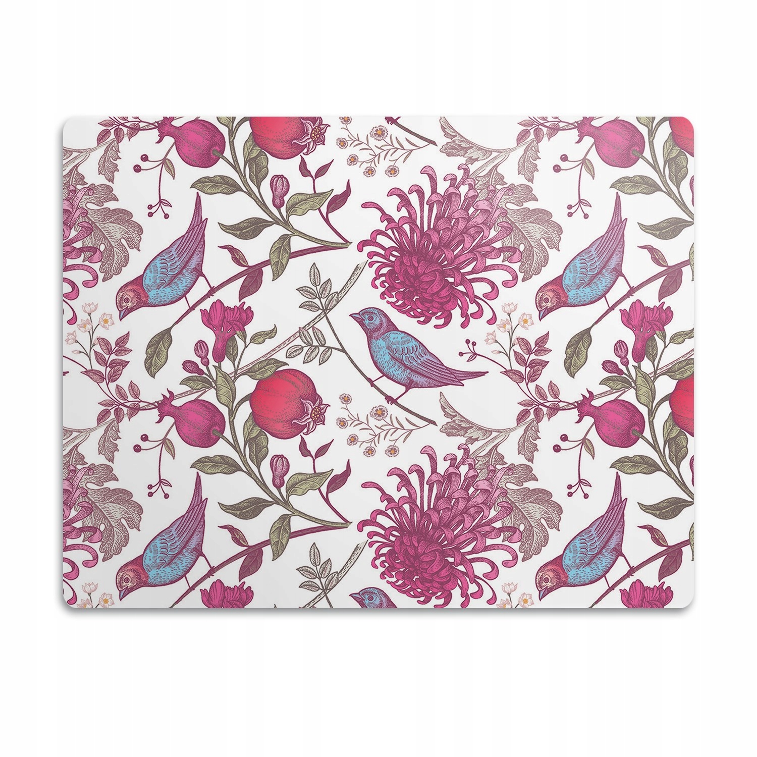 Levně Ochranná podložka pod misky Ptáci a květiny 60 x 40 cm