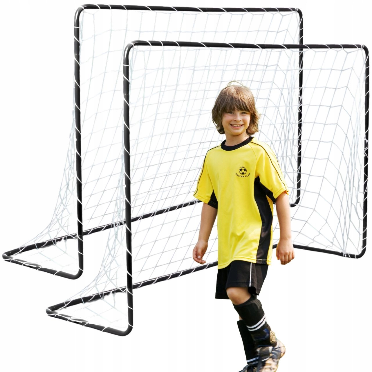 Zestaw 2 x Bramka Piłkarska Przenośna Składana Dla Dzieci 183x122 cm 2szt.