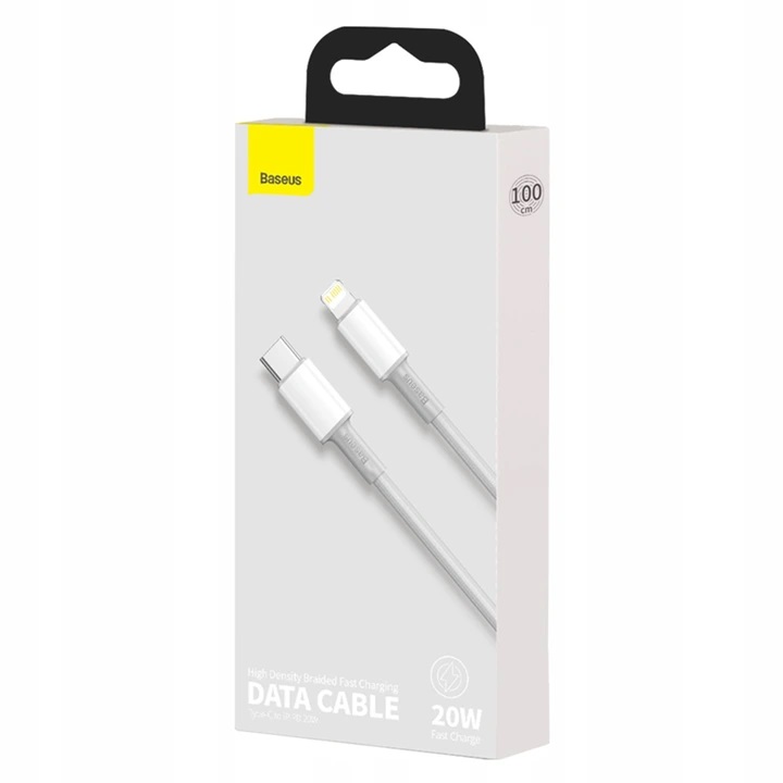 BASEUS KABEL USB-C LIGHTNING PD DO IPHONE 20W 1m Konstrukcja oplot