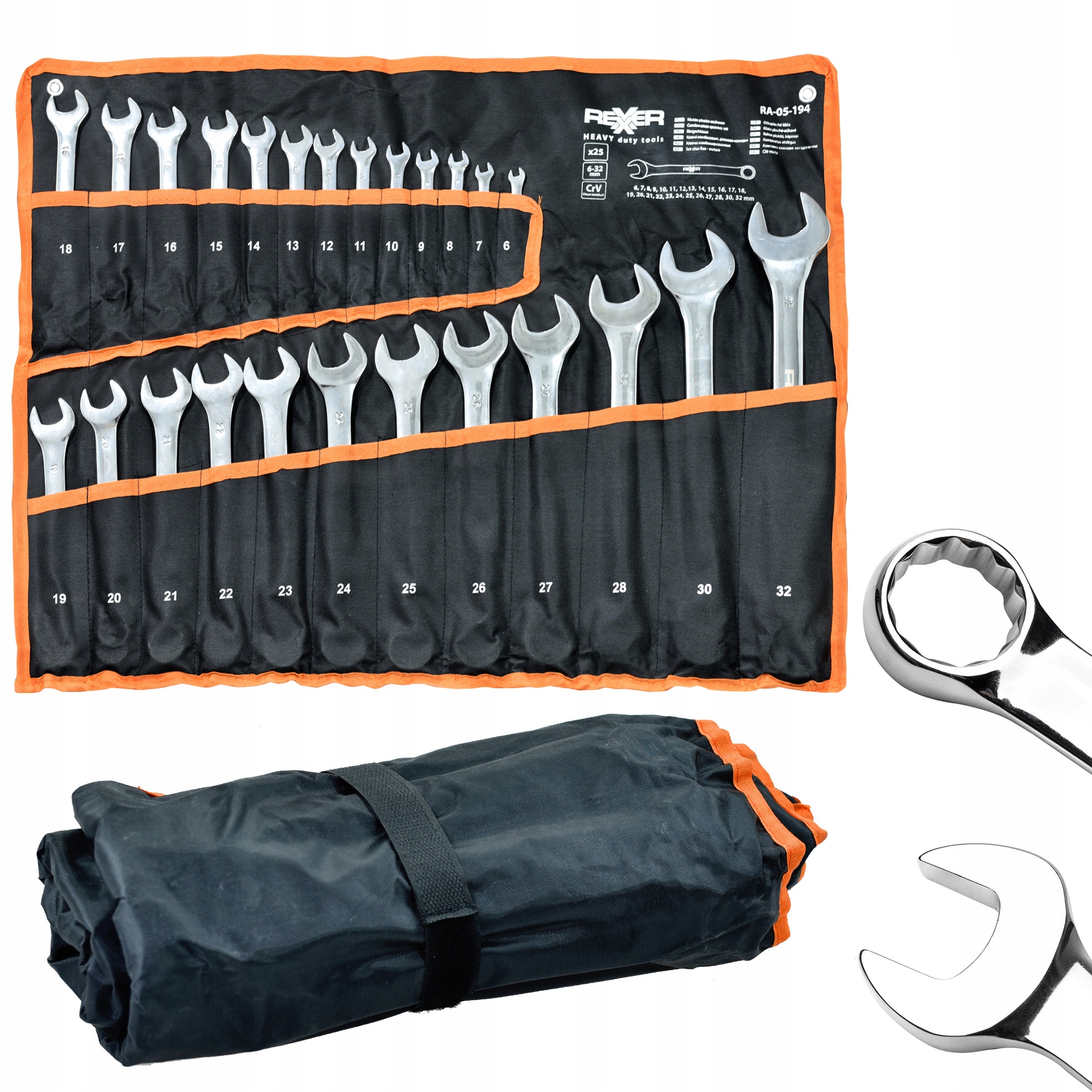 Očkoploché Klíče Na Plachtě 6-32 MM Sada 25 Kusů Crv