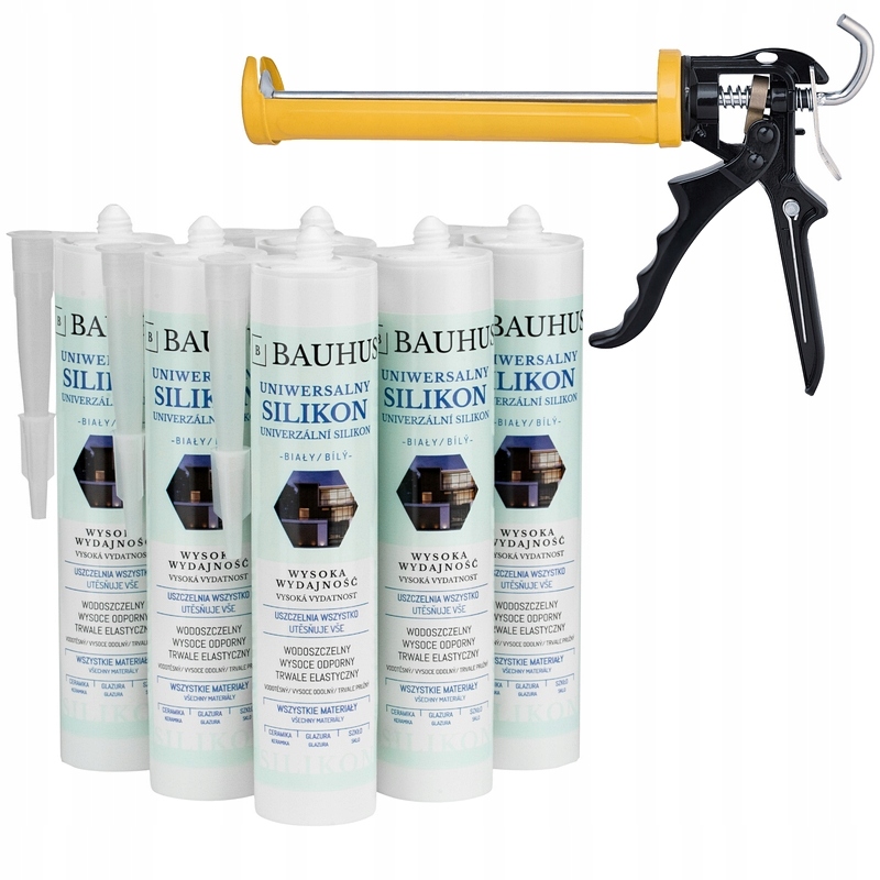 

Zestaw 6x Silikon Biały uniwersalny Wyciskacz