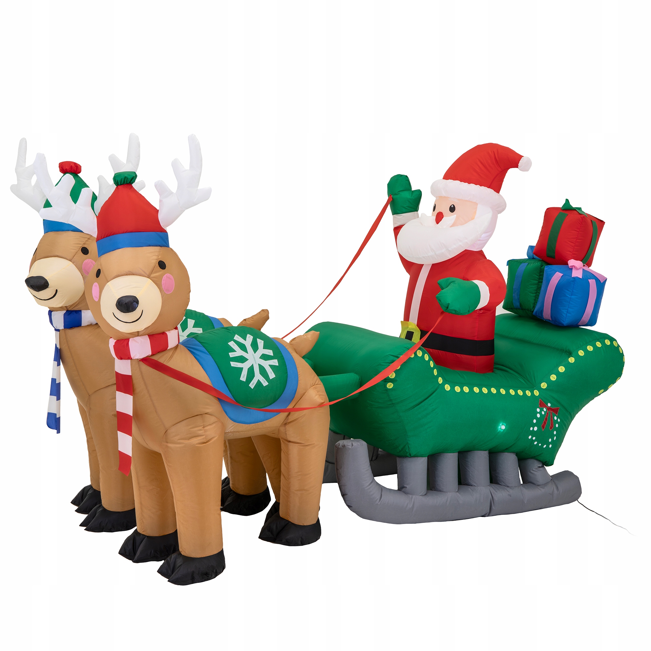 Mikuláš nafukovací Vianočná Dekorácia Sánky Soby