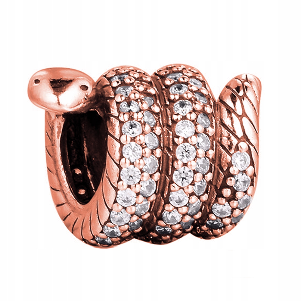 

Charms Wąż Snake Gad różowe złoto srebro 925