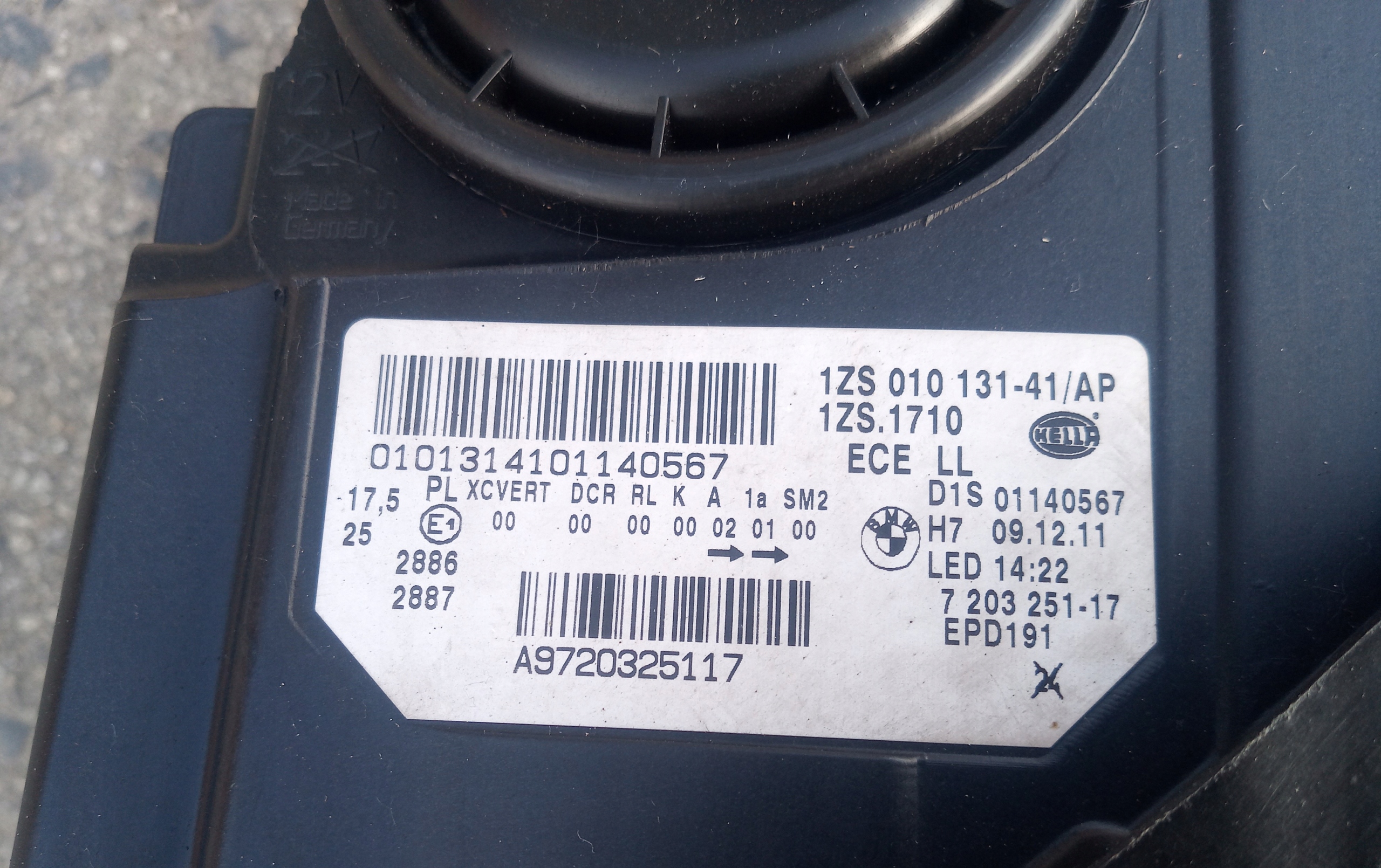 BMW 5 F10 F11 REFLEKTOR LAMPA SKRĘTNA LEWA KPL Wersja Europejska