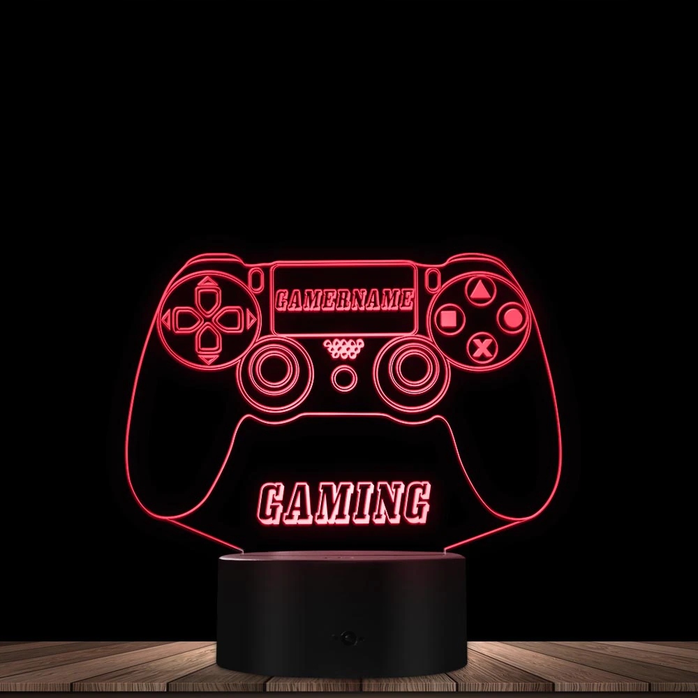 Lampka Nocna 3D LED PLAYSTATION 5 PAD Grawer Imię Rodzaj gwintu zintegrowane źródło LED