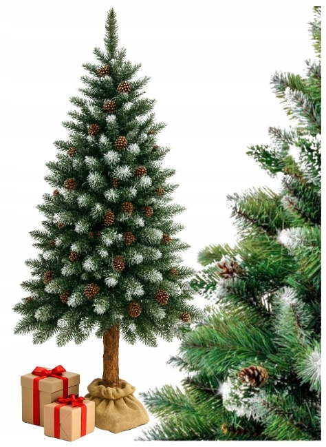 Umělý Vánoční Stromek Na Přírodním Kmeni 180 CM Borovice