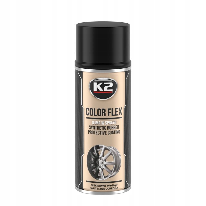 K2-COLOR FLEX Guma w sprayu CZARNY POLYSK 400ML 5906534013651 za 47 ...