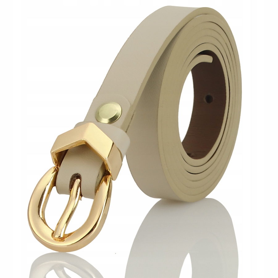 

damski Pasek bezowy Gracio skora naturalna Klamra