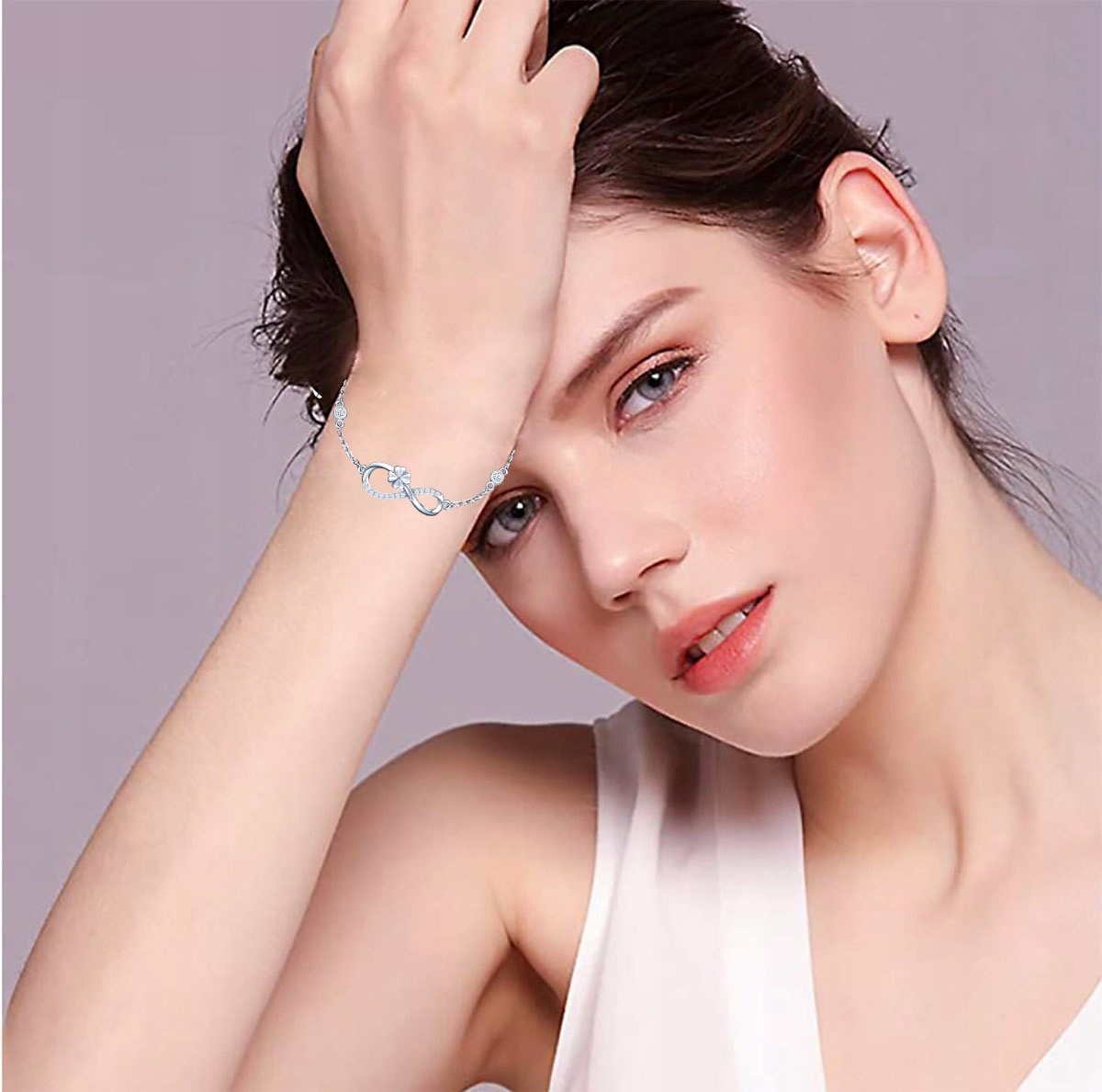 Biżuteria Srebrna - 925 Srebrna Bransoletka Cyrkonie Prezent Urodziny Marka Mennica Świdnicka