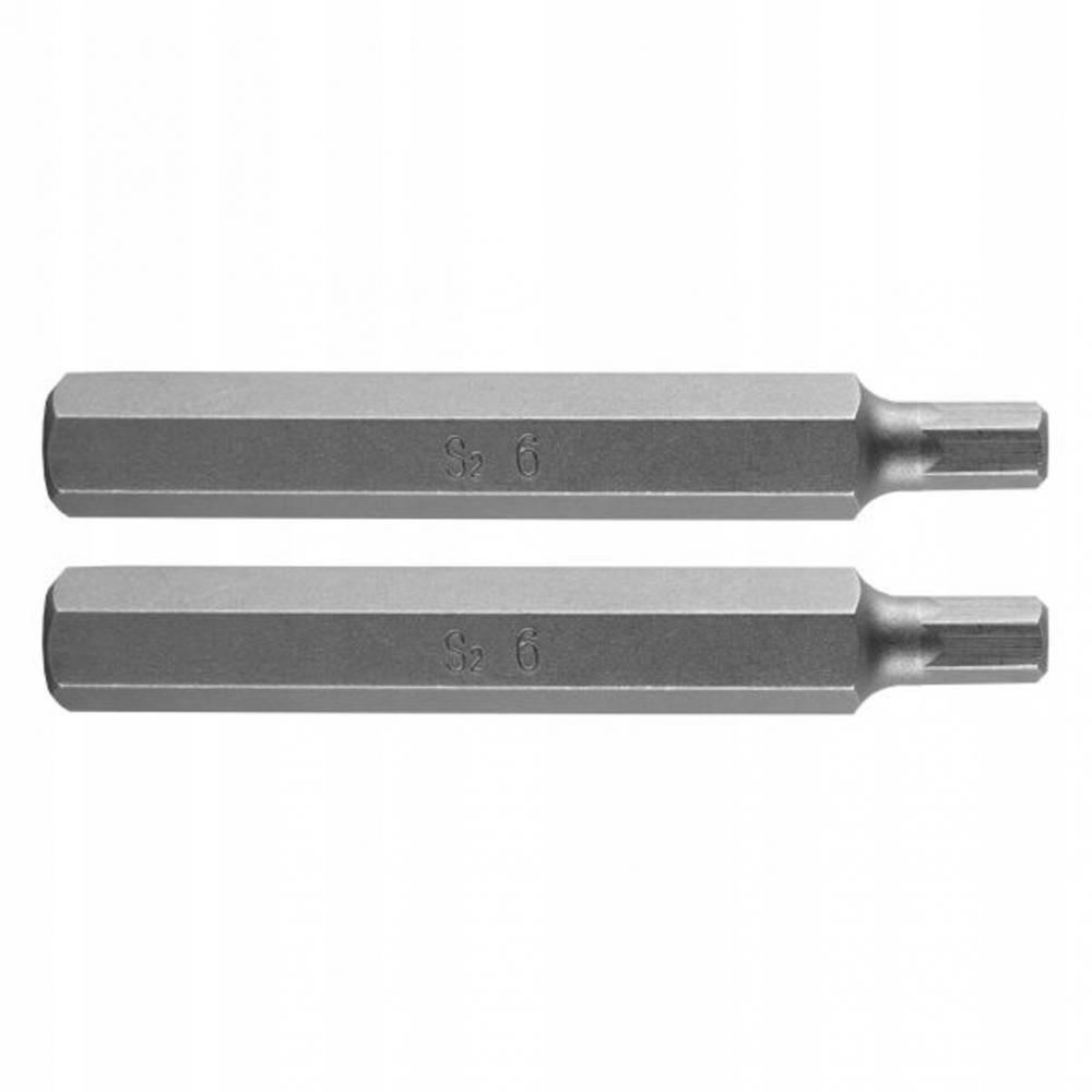Końcówka Hex 6 x 75 mm do wkrętarki wiertarki 2 szt ZQ3