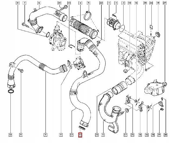 USZCZELKA PRZEWODU MEGANE III SCENIC III 1.9 DCI Producent części Renault OE
