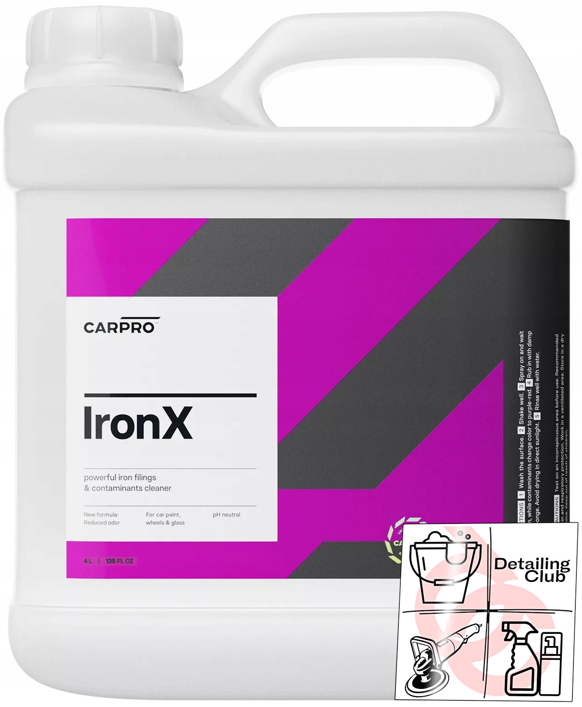CarPro IronX deironizacja krawiące felgi 4 l