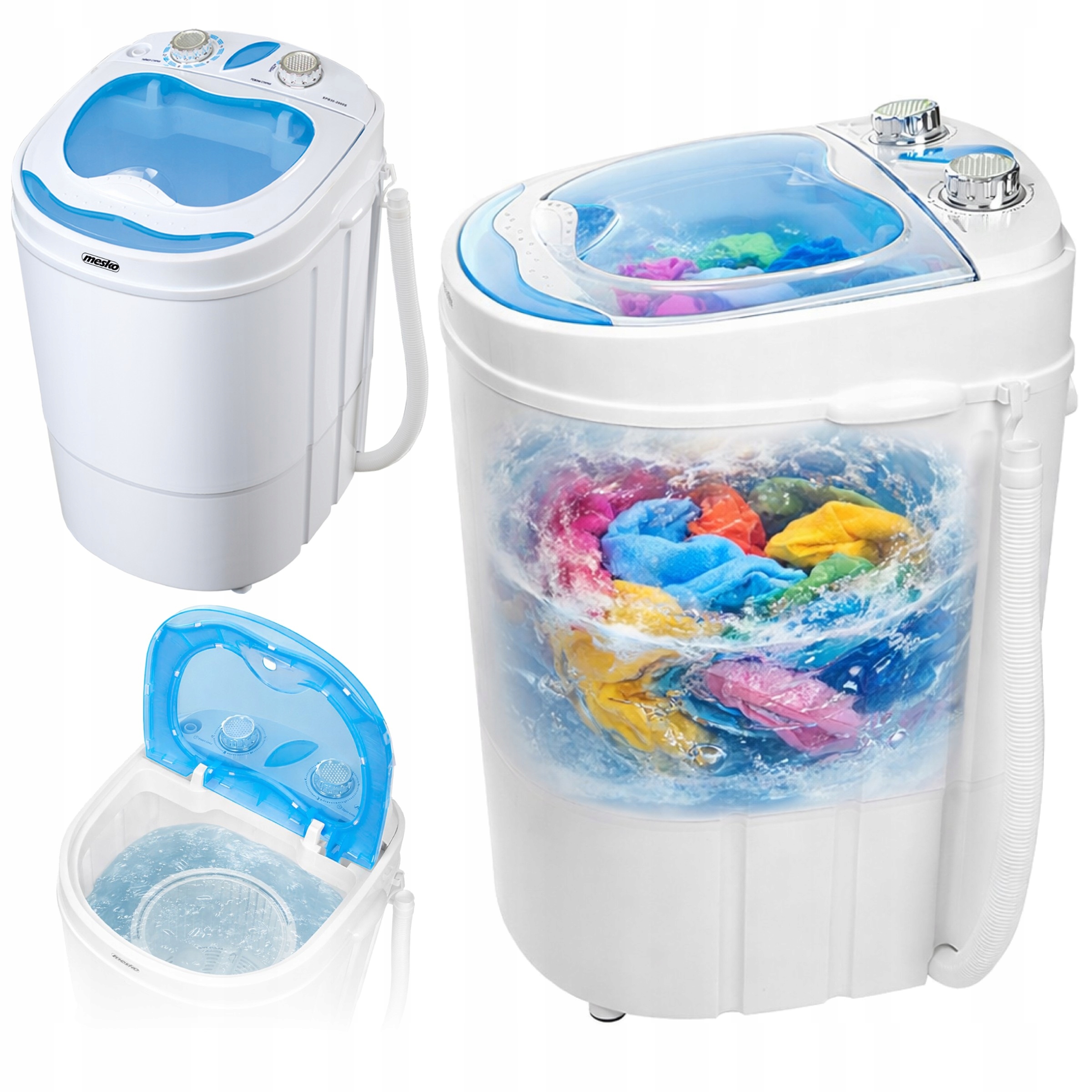 Pralko-wirówka turystyczna Ms 8053 kompaktowa, 3kg, wirowanie