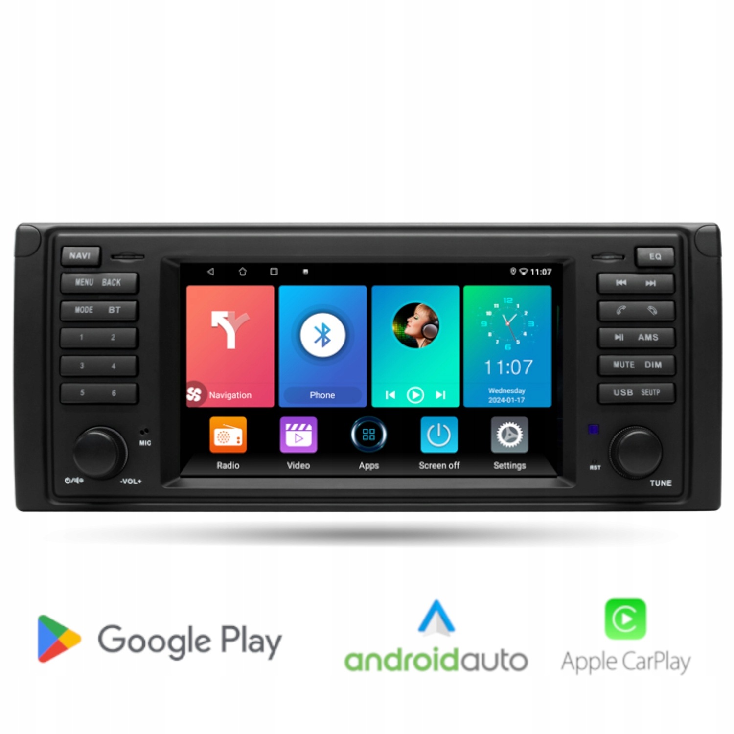 Rádio pre Android Bmw E39 E38 Android Auto Carplay W-Fi bluetooth