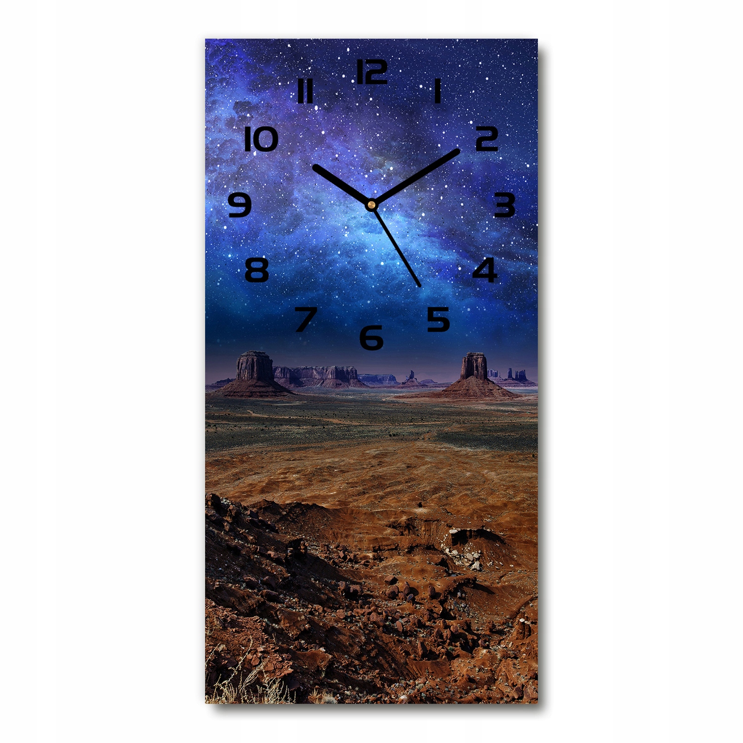 

Szklany zegar na ścianę Gwieździste niebo 30x60cm