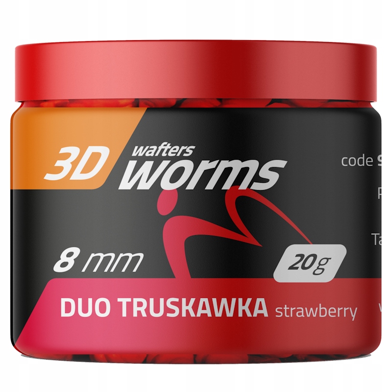 Przynęta Top Worms MatchPro Wafters Duo Strawberry Truskawka 8mm 20g Larwy