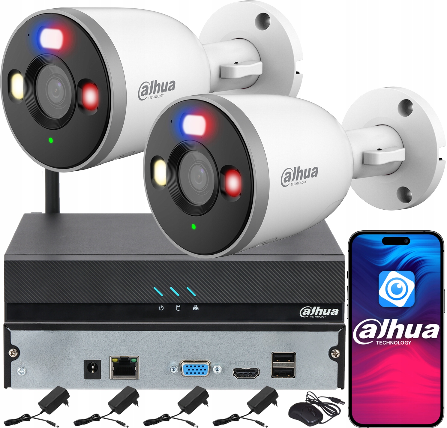 Monitorování Dahua pro 2 kamery 5MPx F5D-PV Smart Dual Light Audio