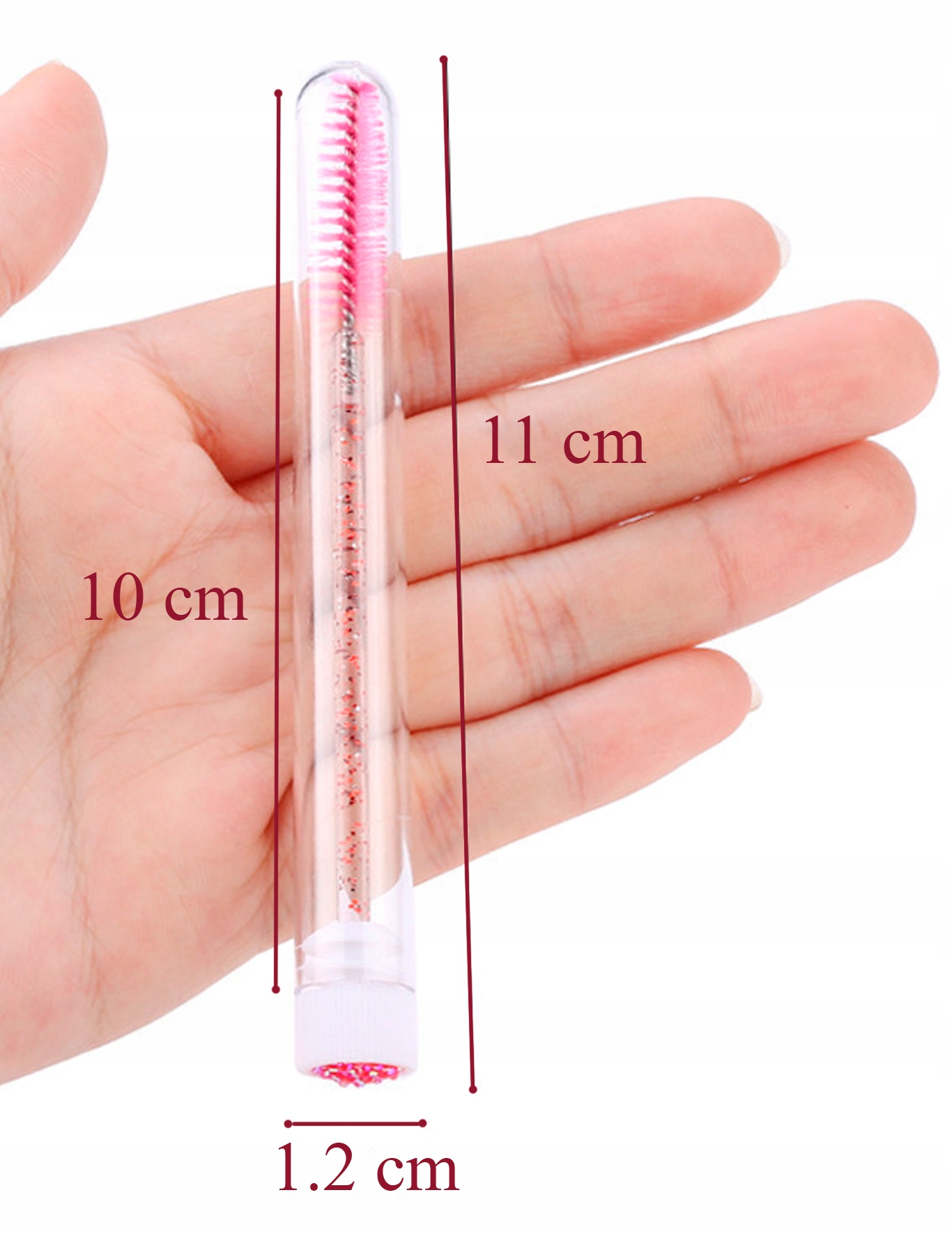 SZCZOTECZKA SPIRALKA DO RZĘS I BRWI BROKATOWA W TUBIE OCHRONNEJ MIX 48 SZT Waga produktu z opakowaniem jednostkowym 0.16 kg